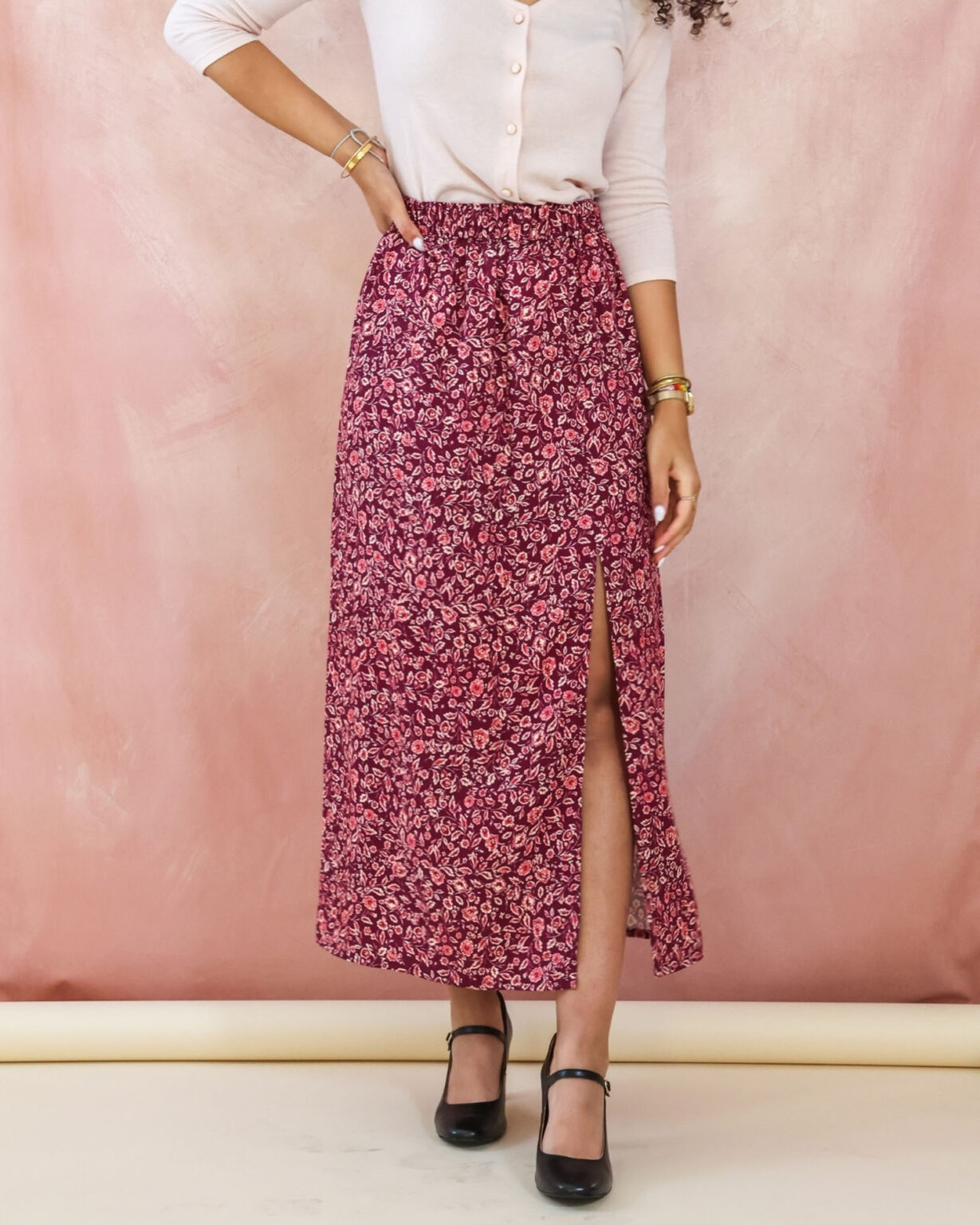 Kit couture Jupe -Ohlala Burgundy