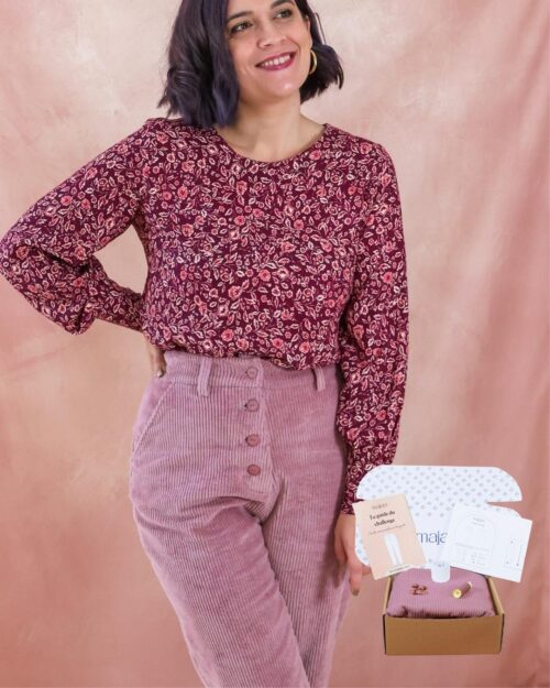 Kit pantalon Robbie - velours rose