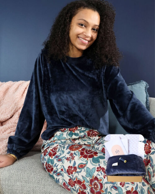 Kit sweat pyjama - velours bleu