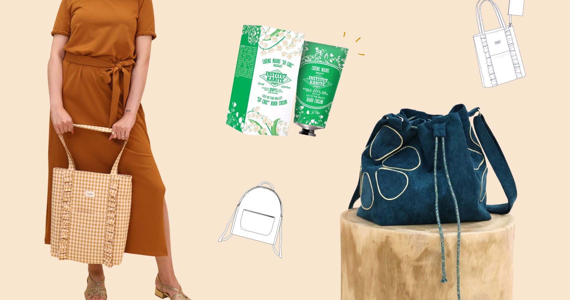 Bannière accessoires et crème