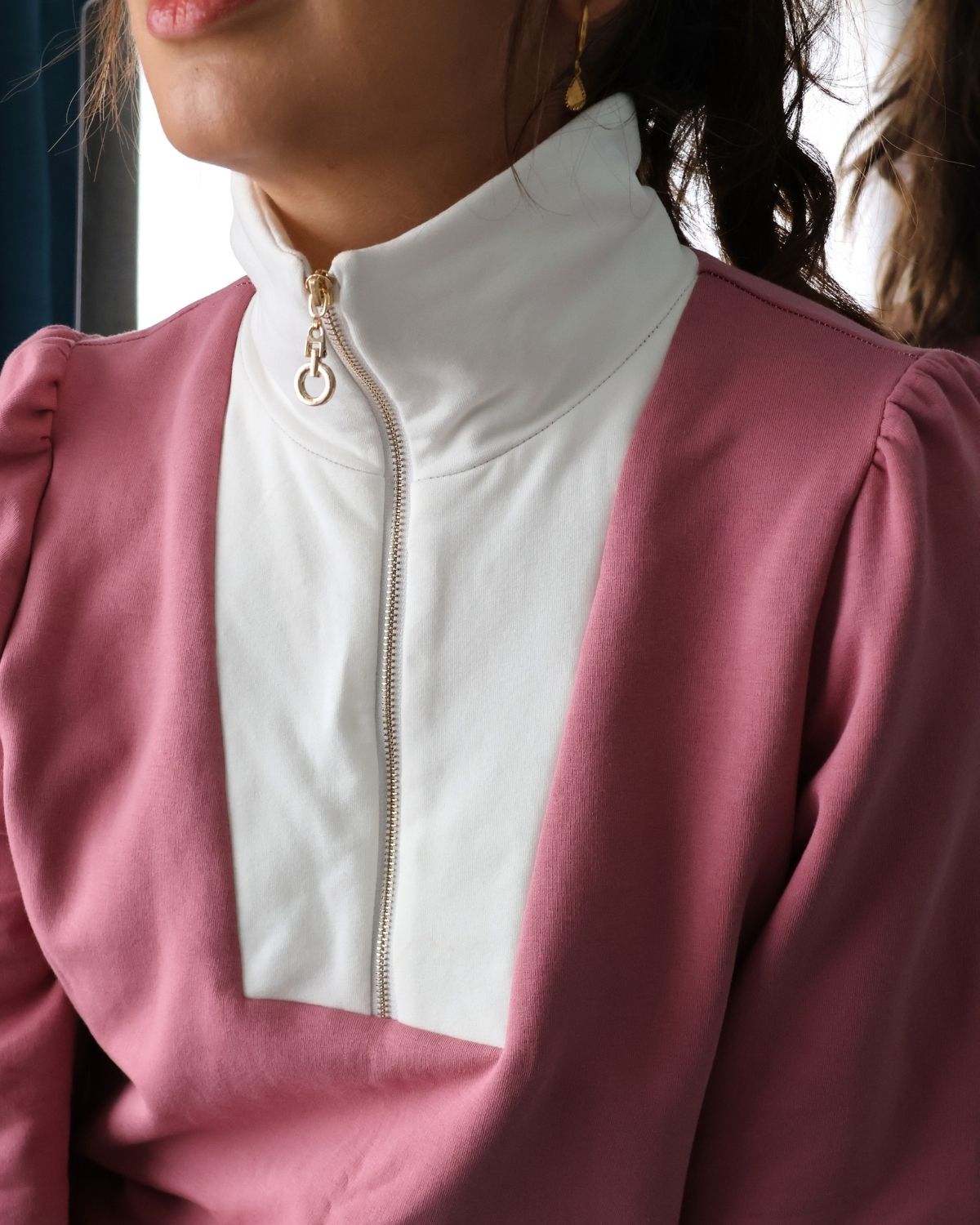 Sweat-Toretto-Vieux-Rose-Zip